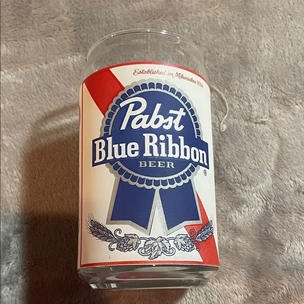 Pabst Blue Ribbon Beer Glass